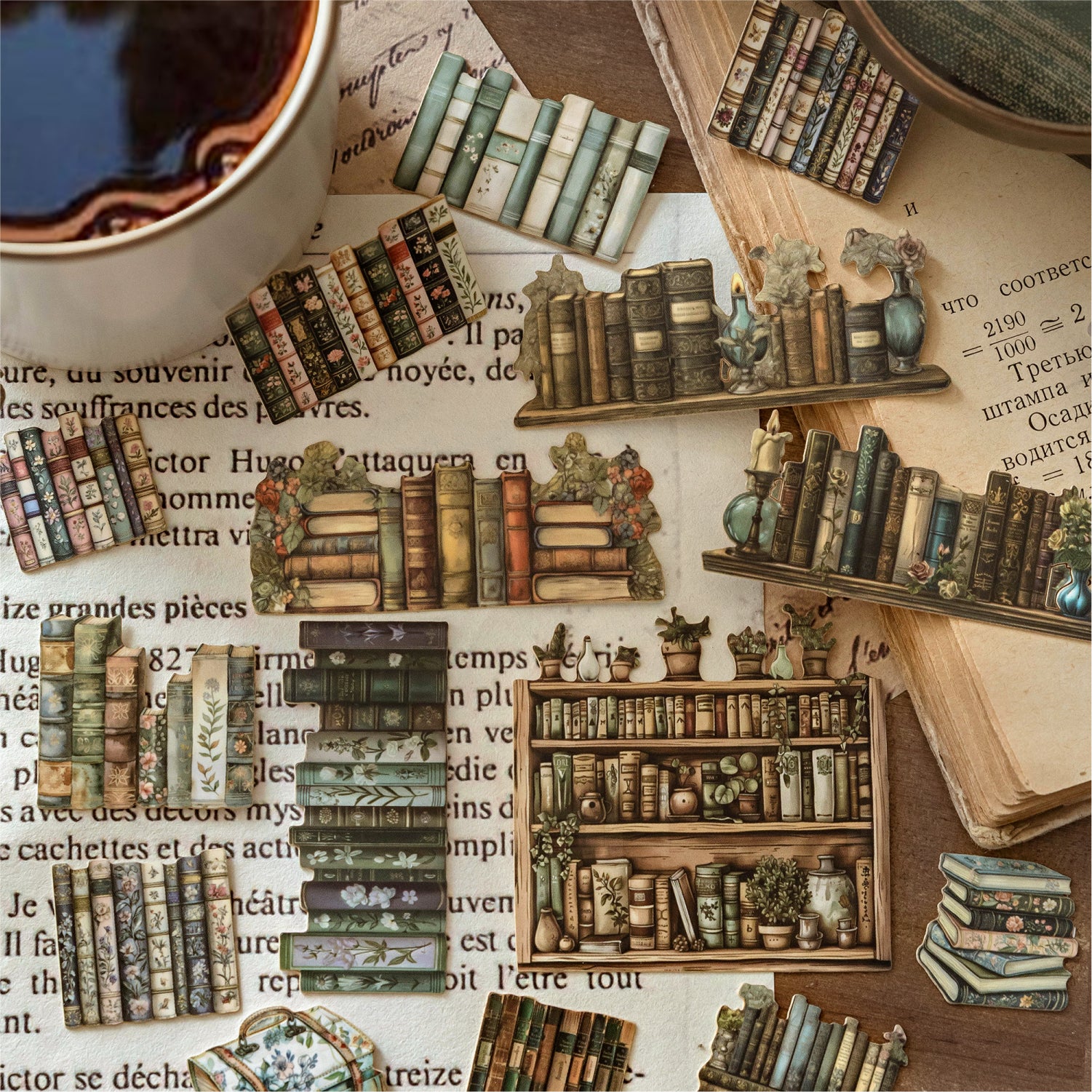 0905 Book showroom cardstock Sticker -2Pcs each pack