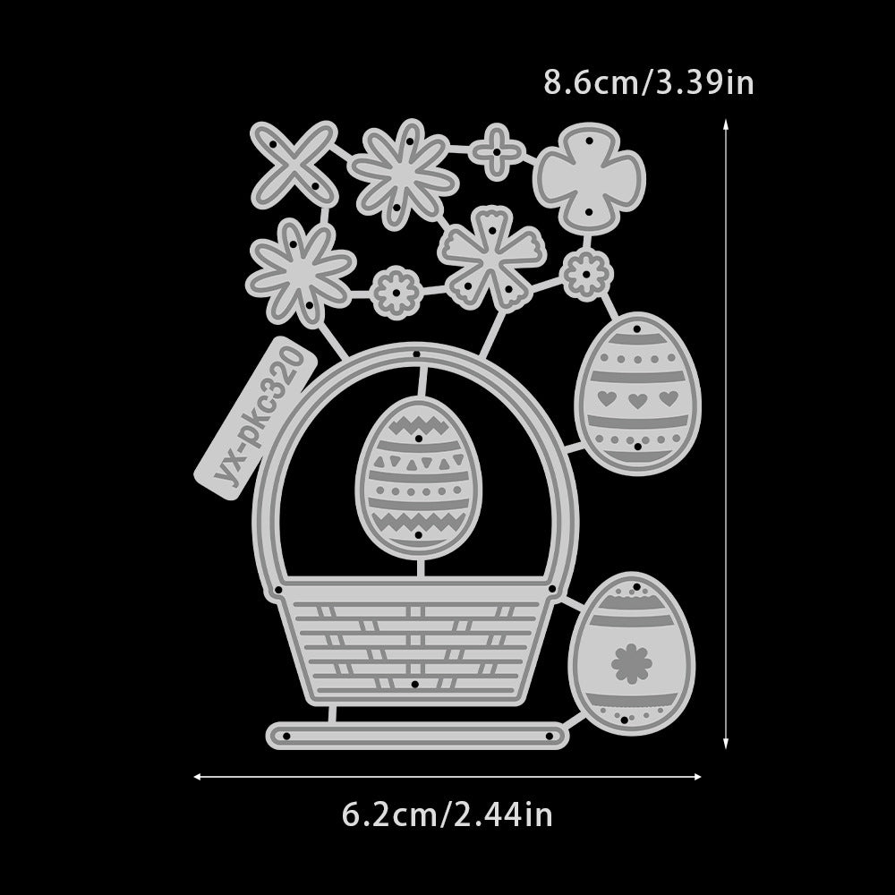 260204 Easter eggs and baskets cutting dies cut