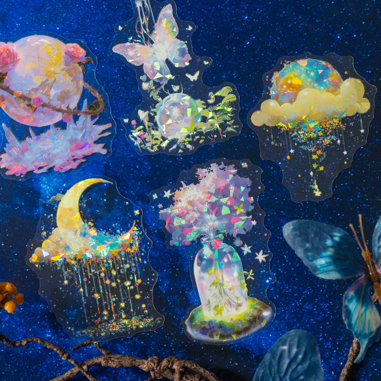 0914 Light in the forest PET Sticker -10Pcs each pack