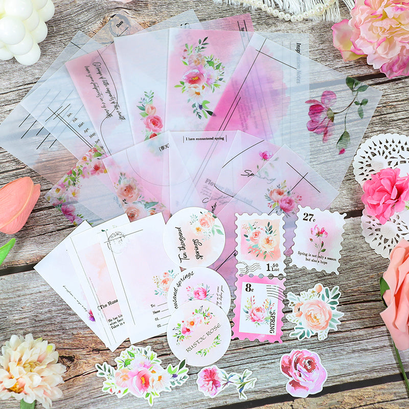 0906 Spring Powder Tone vellum paper Mixed pack -24Pcs each pack