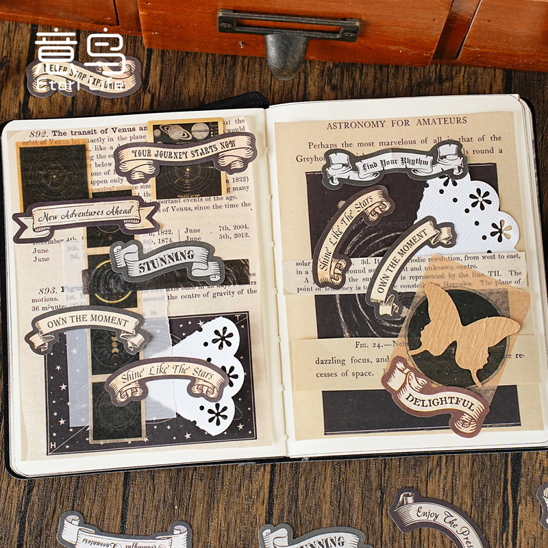 0802 Nostalgic artist paper Sticker -30Pcs each pack