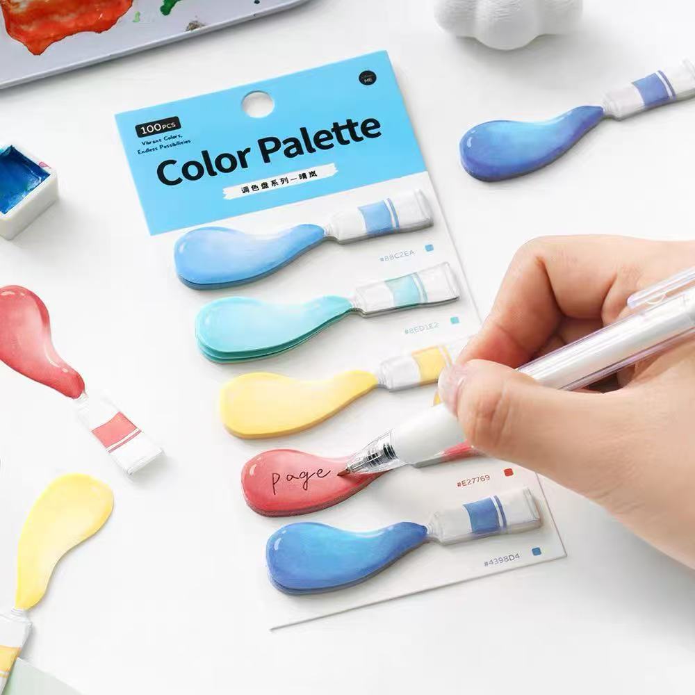 0824 Color Palette Sticky Notes paper -100Pcs each pack