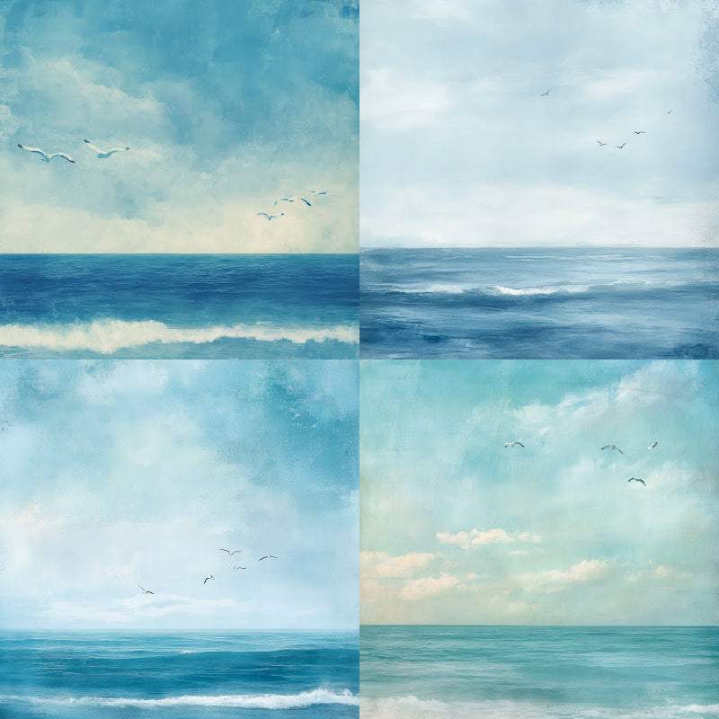 0929 Coastal breeze background paper R2586 -24Pcs each pack