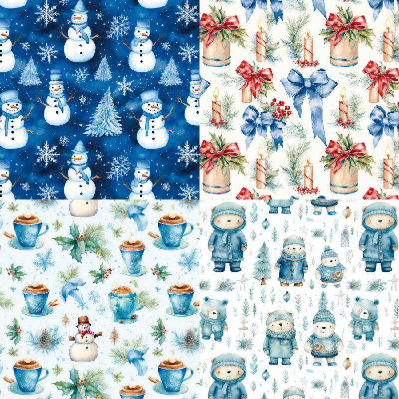 1004 Let it snow background paper R2444 -24Pcs each pack