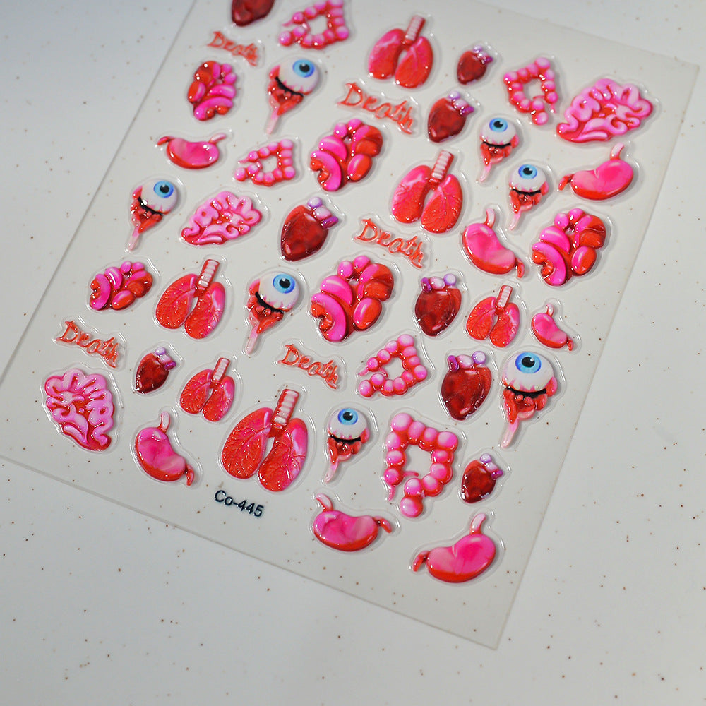 0728 M170- Medical Embossed Mini sticker 1 Pcs