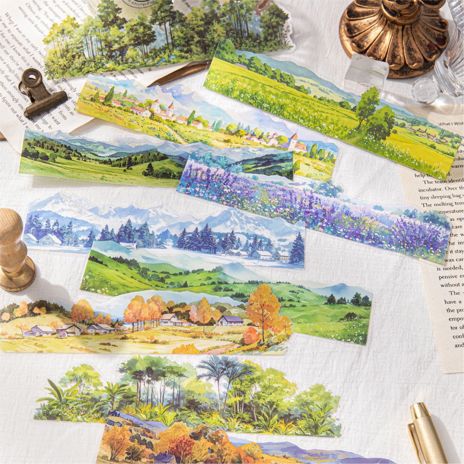 0328 Natural scenery Series PET Sticker -10Pcs each pack
