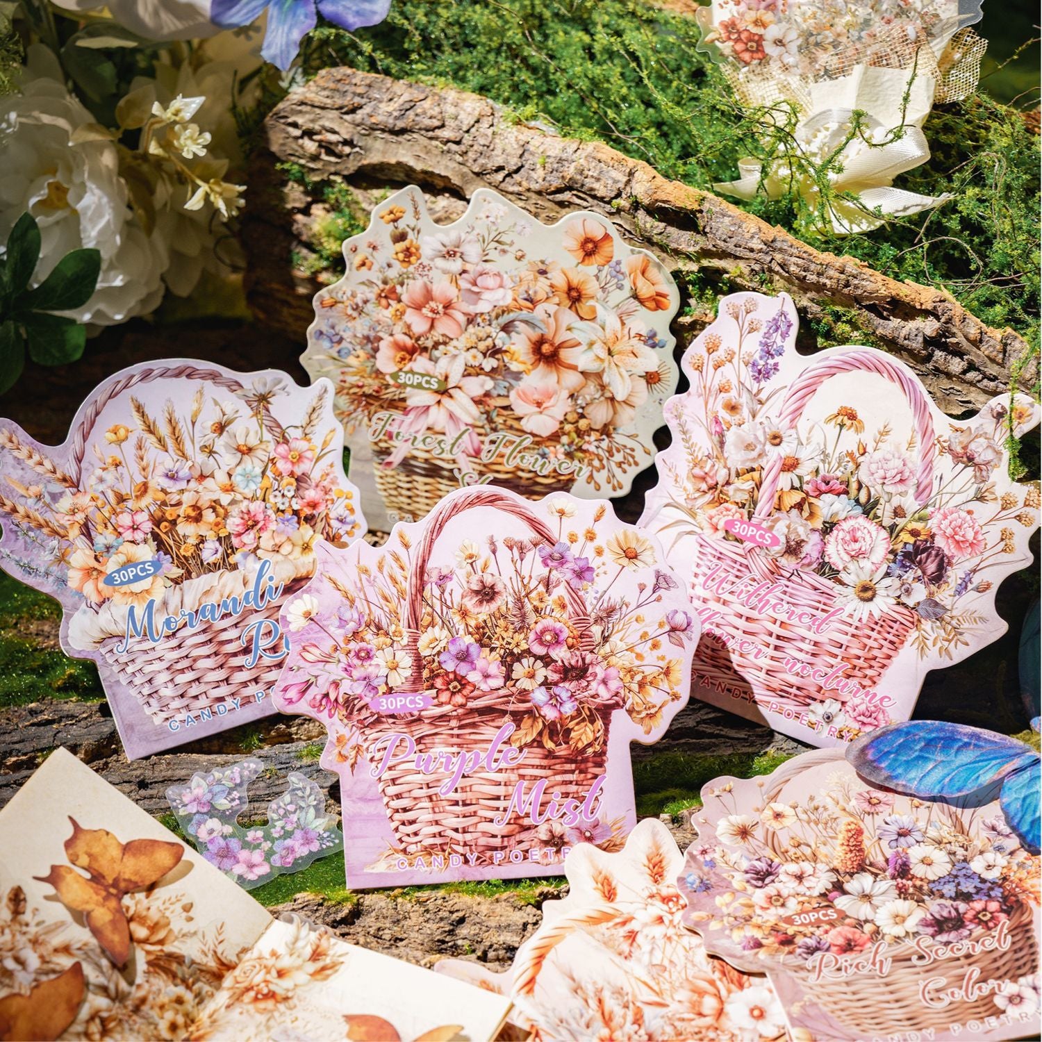0328 Forest Box Series PET Sticker -30Pcs each pack