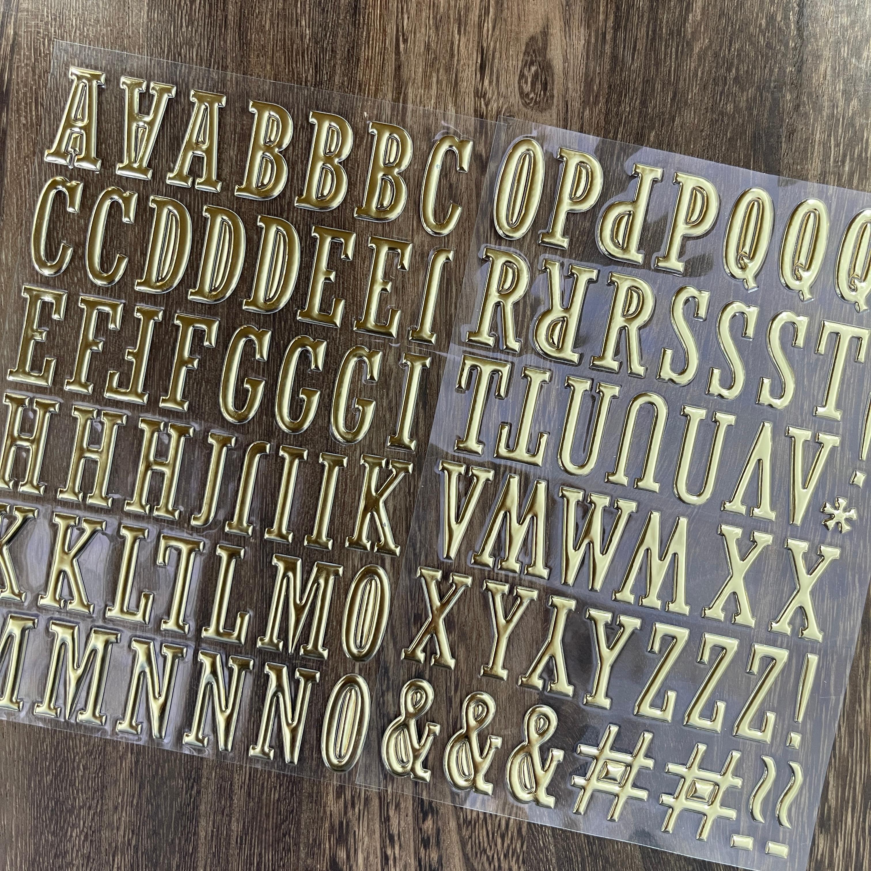0814 3D golden foam letter stickers 2pcs 1pack