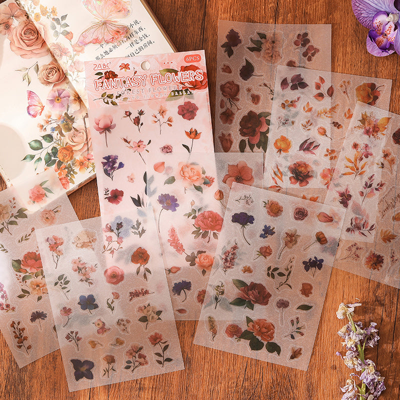 0226 The Ballad of the Grass Flower Series Stickers -6Pcs each pack