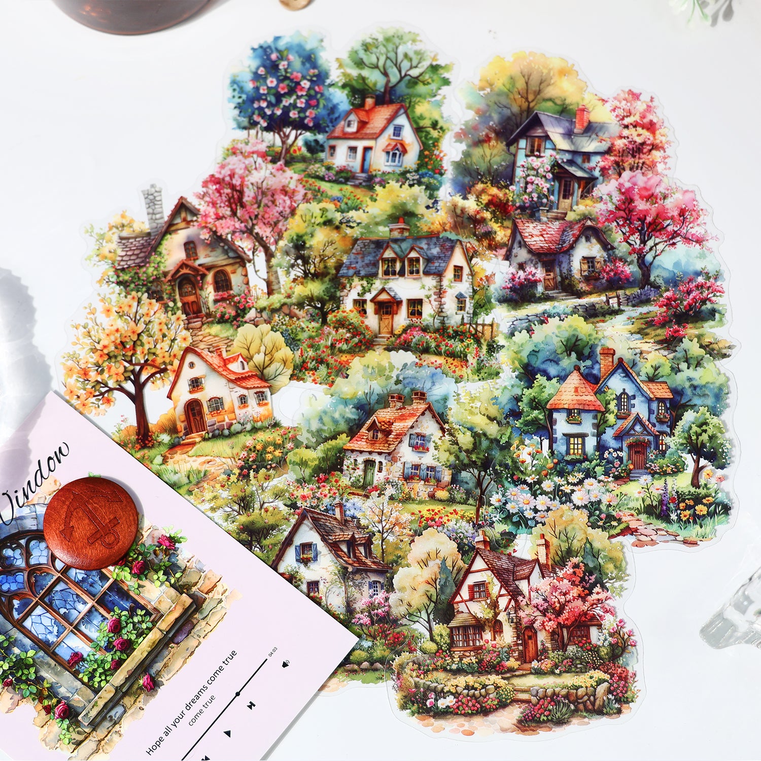 0331 Plant landscape Series PET Sticker -20Pcs each pack