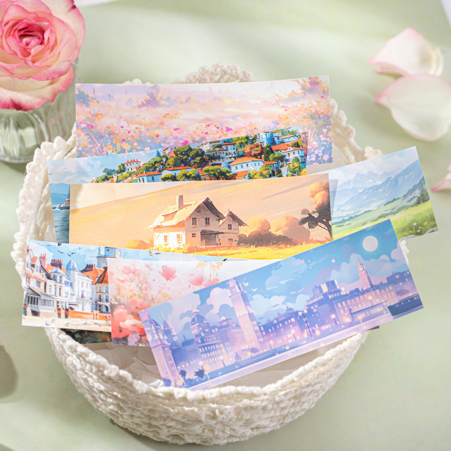 0312 Beautiful scenery in memory Stickers -30Pcs each pack