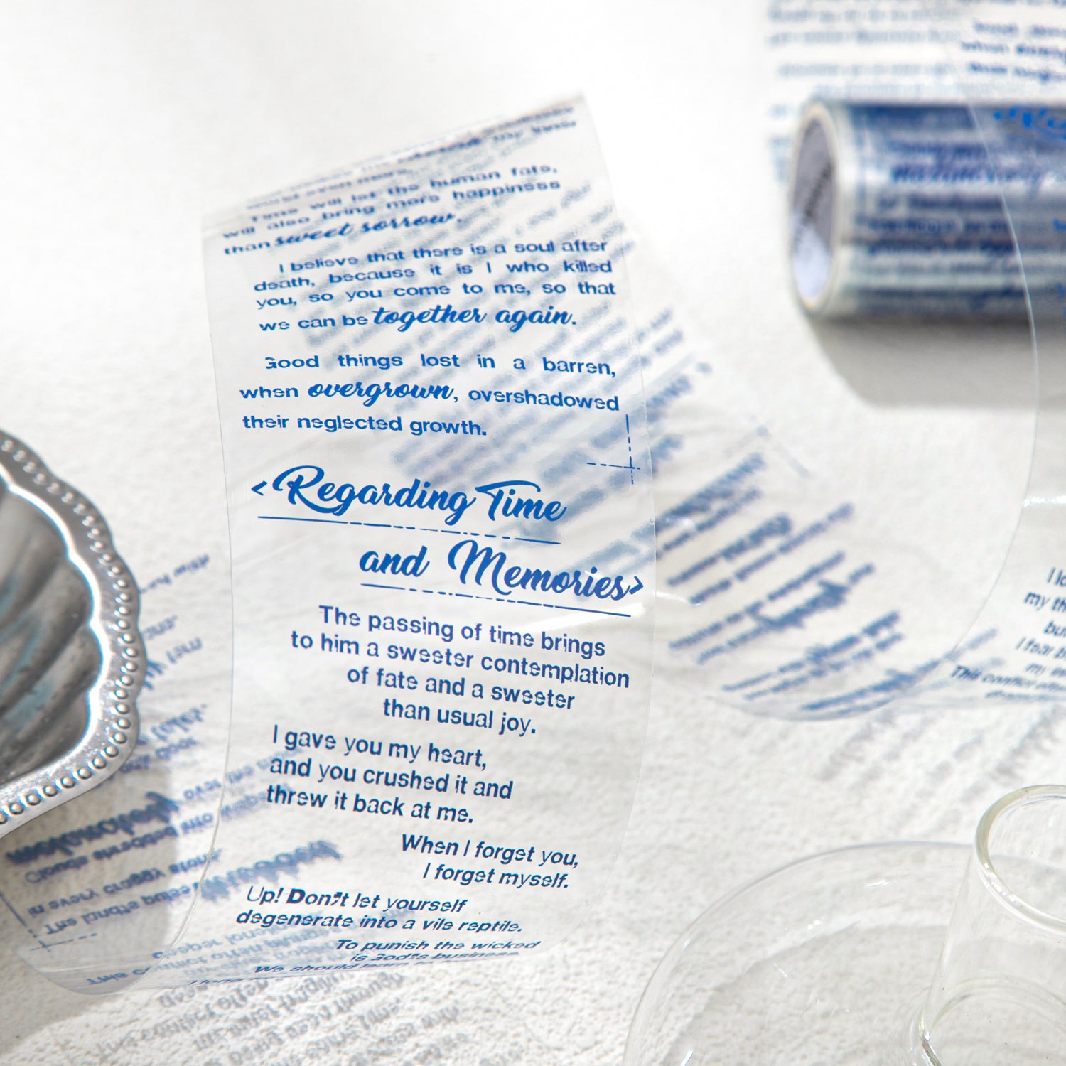 0826 Text fragments PET tape -6cm*2m