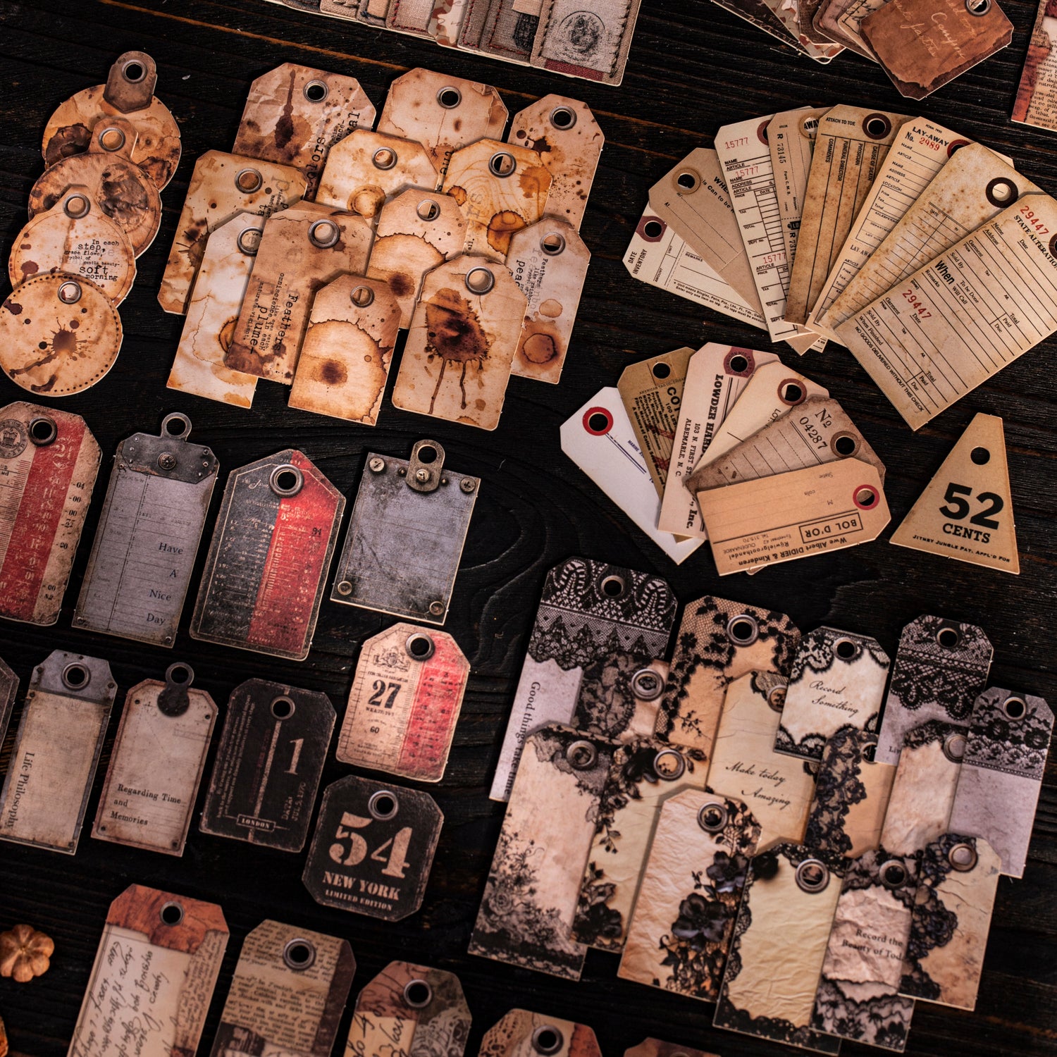 1126 Label handmade cardstock sticker -15Pcs each pack