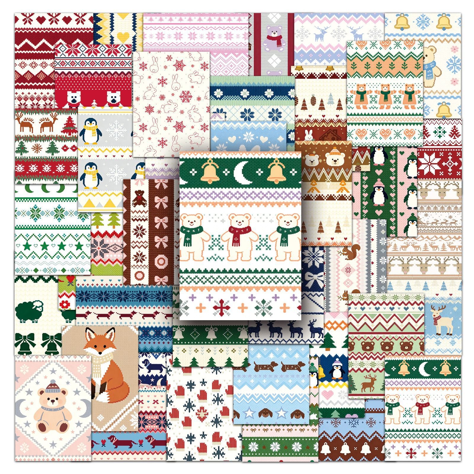 260113 51 Fair Isle pattern Stickers