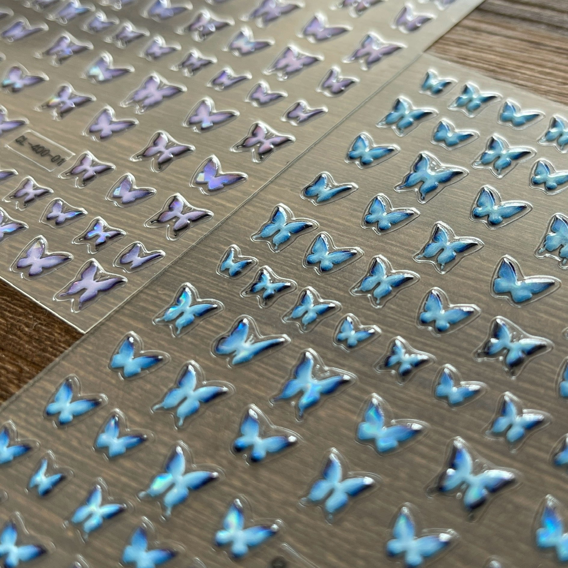 260112 M287- Butterfly Embossed Mini sticker 1 Pcs
