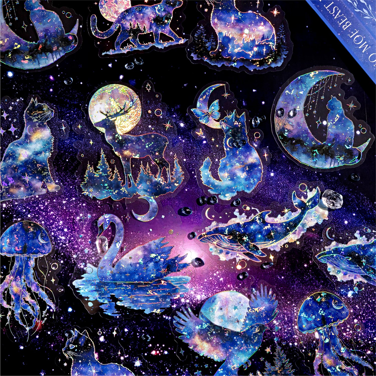 1206 Starry Sky Secret Realm PET sticker -20Pcs each pack