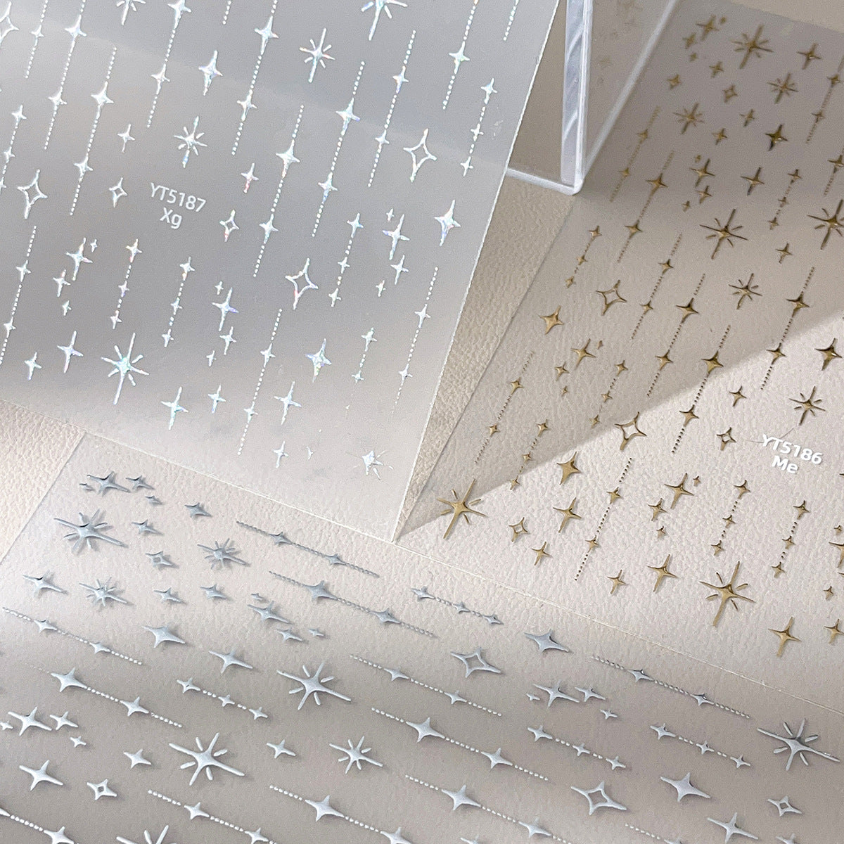 1211 M274- Star Embossed Mini sticker 1 Pcs