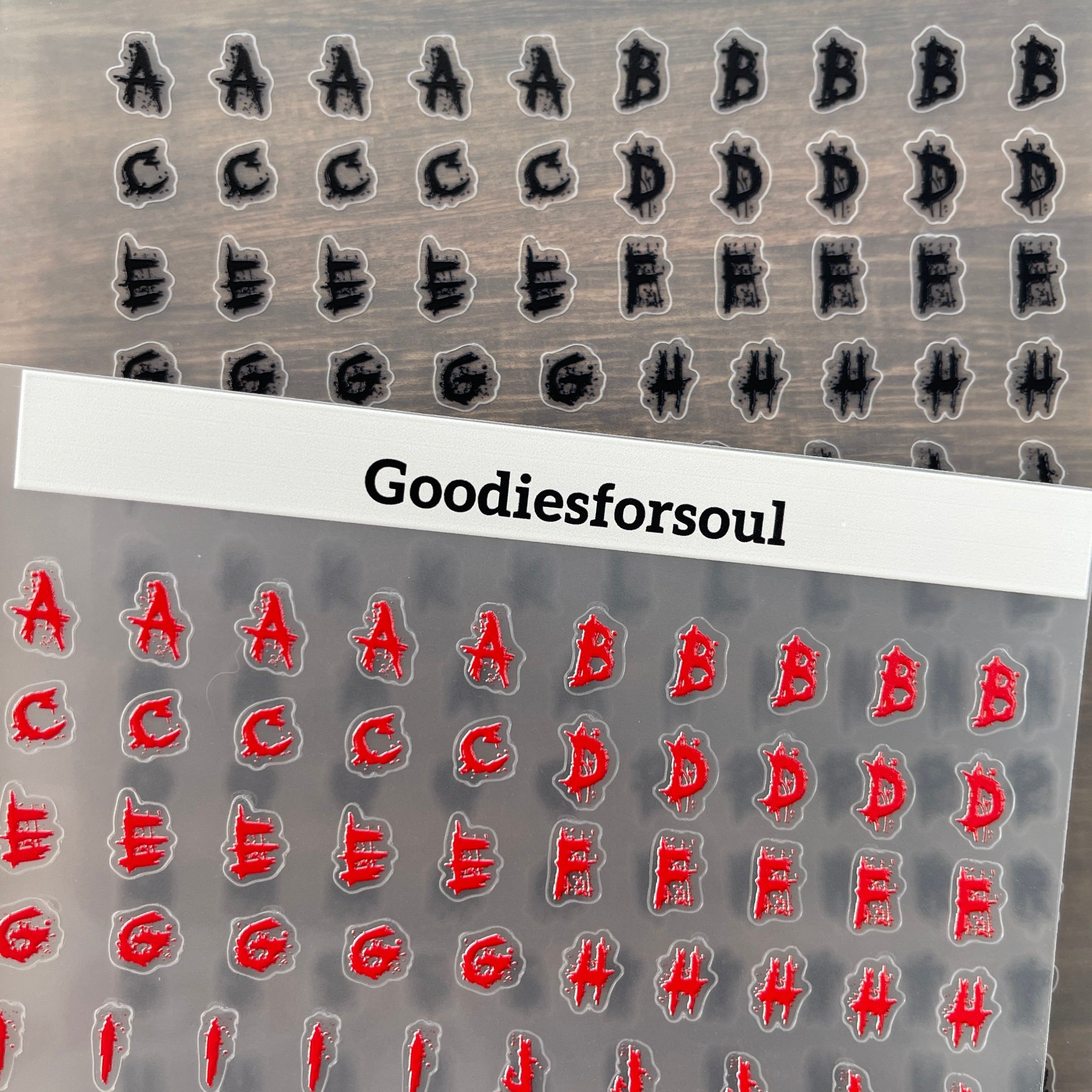 Spooky letter sticker *can be stored in A5 binder