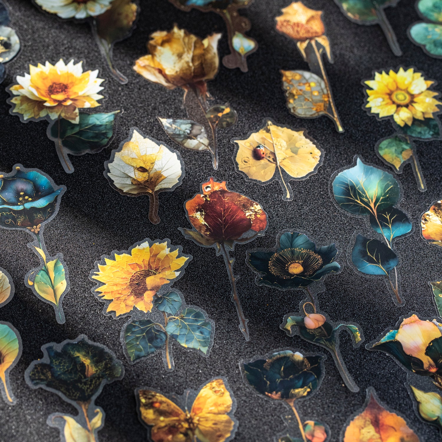 0926 Flowers PET Sticker -10Pcs each pack