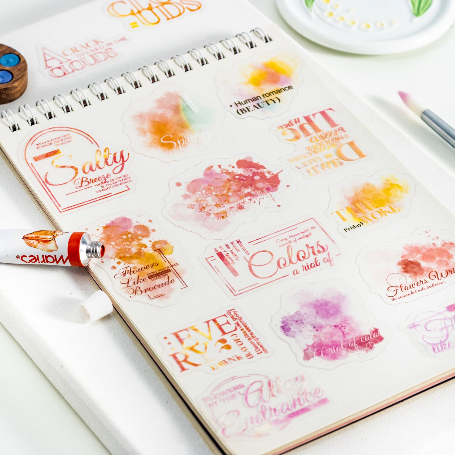 0830 The gift poetry of nature PET Sticker -30Pcs each pack