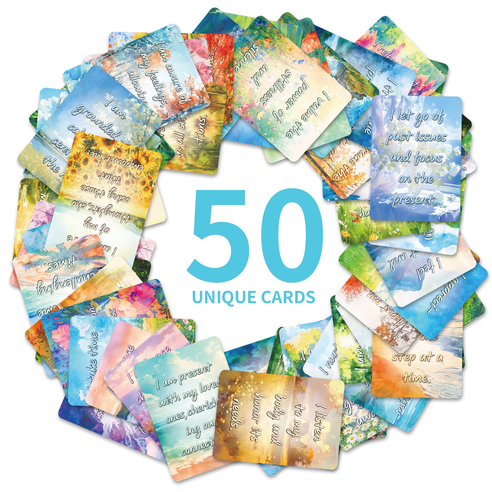 0917 Scenery inspirational quotes card Cards ATC card 50pcs 2.5*3.5 inch