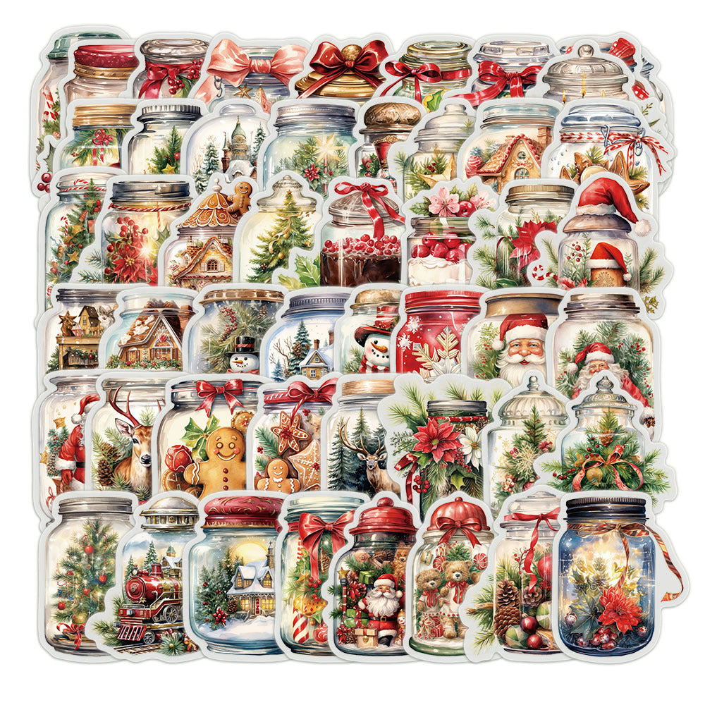 1031 50 Christmas bottle PET sticker