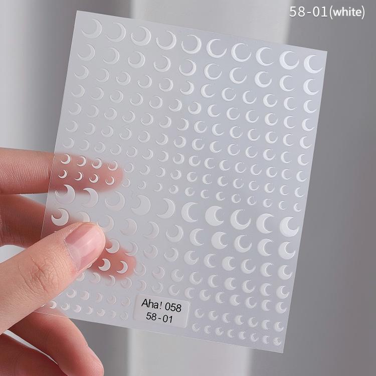 1120 M261- Moon Embossed Mini sticker 1 Pcs
