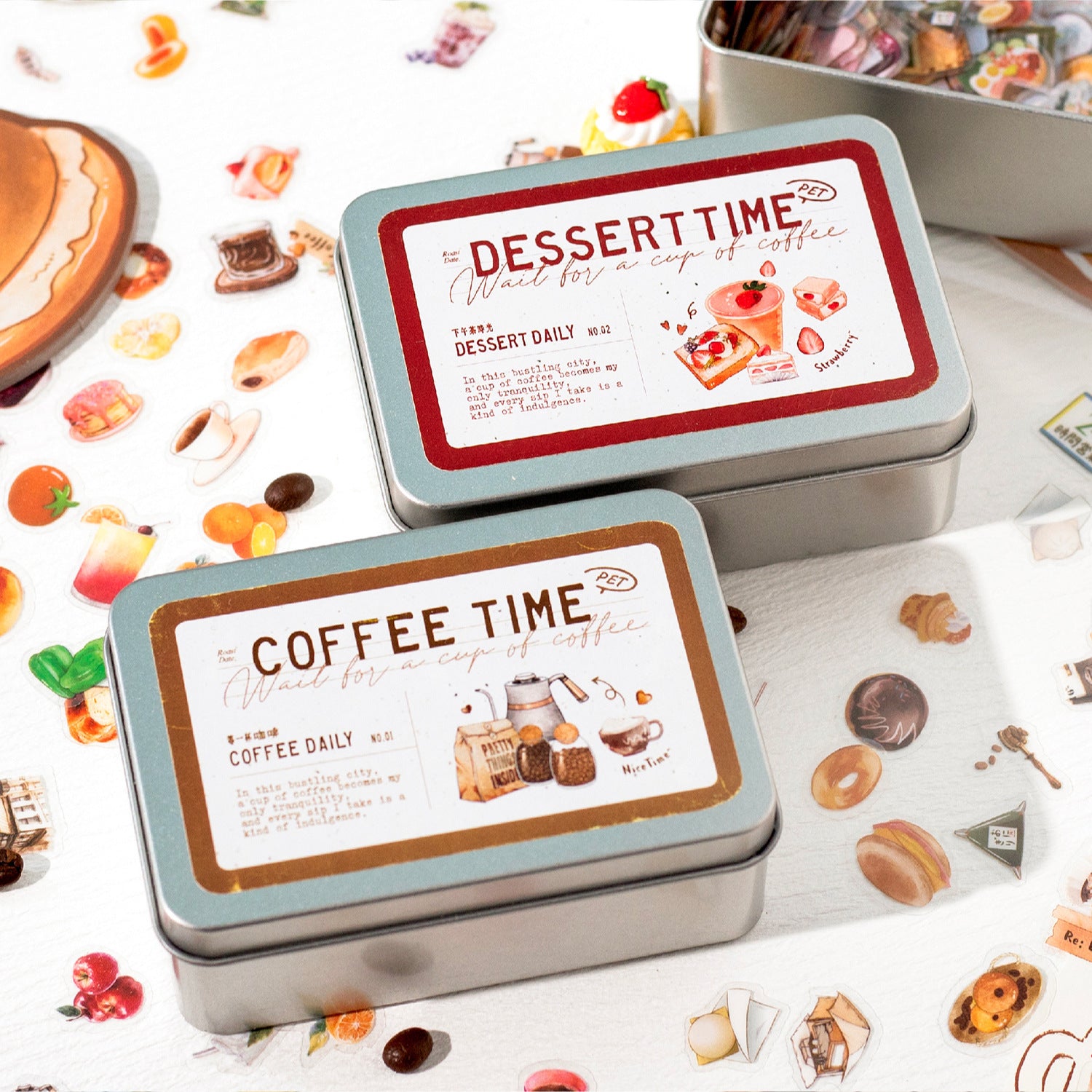 0331 Idle Coffee Break Series PET Sticker -1000Pcs each pack