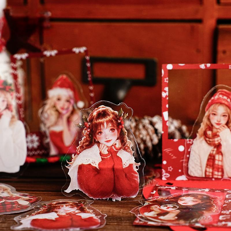 1016 Christmas surprise night PET sticker -15Pcs each pack
