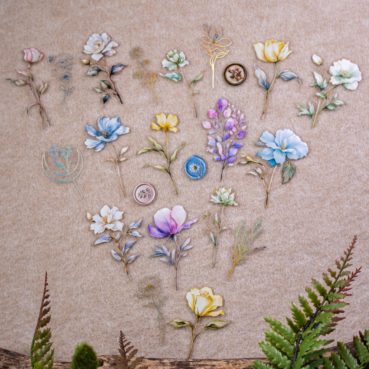 0226 Flower language Series Stickers -30Pcs each pack