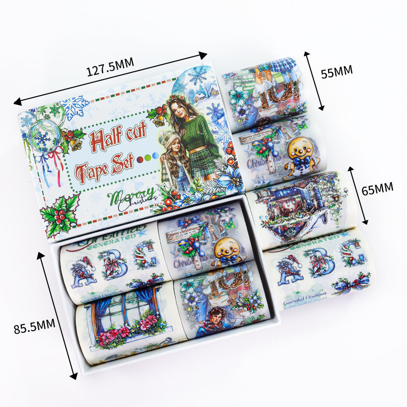T-128- Blue Christmas tape set *pre-cut
