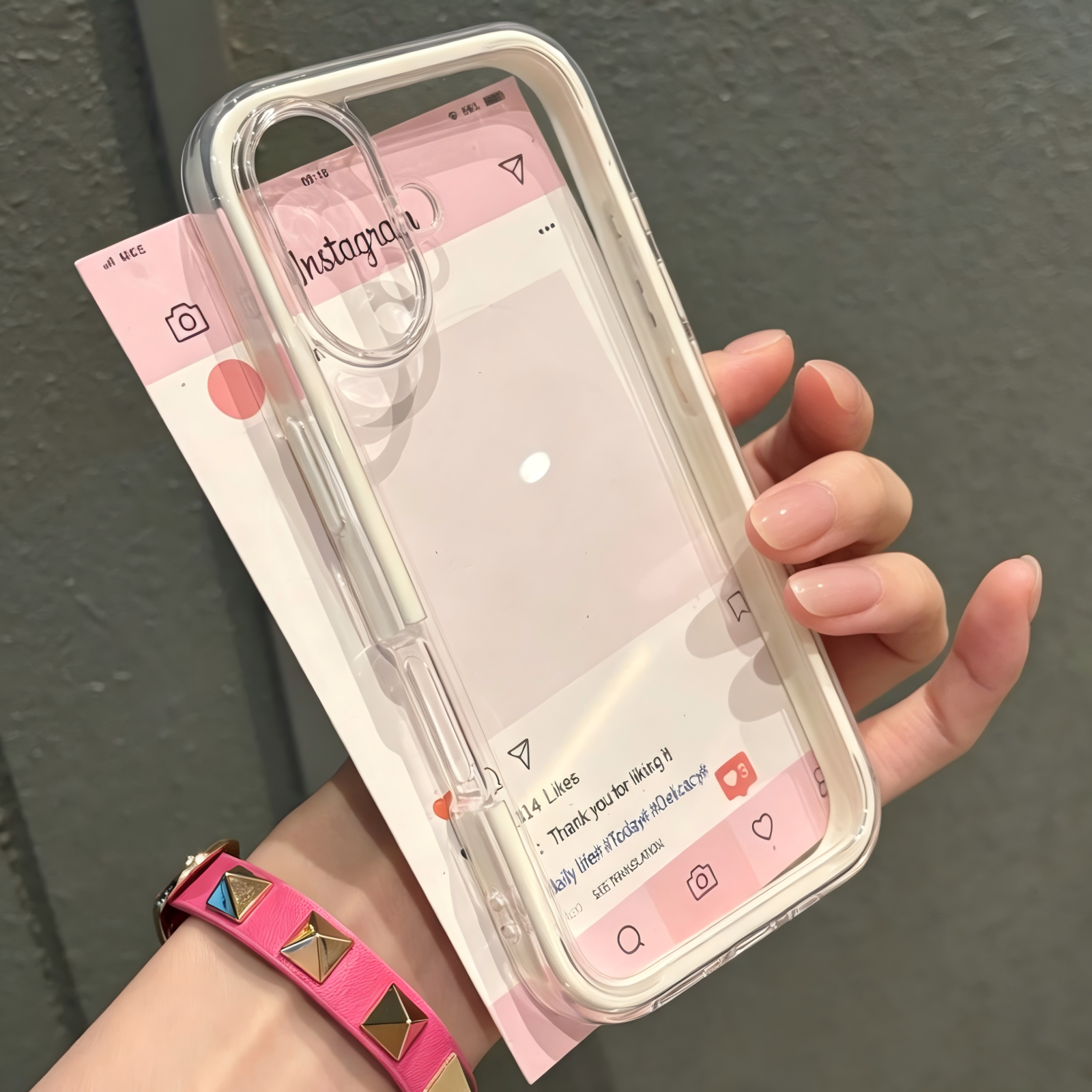Clear Simple Color Border Phone Case For iPhone