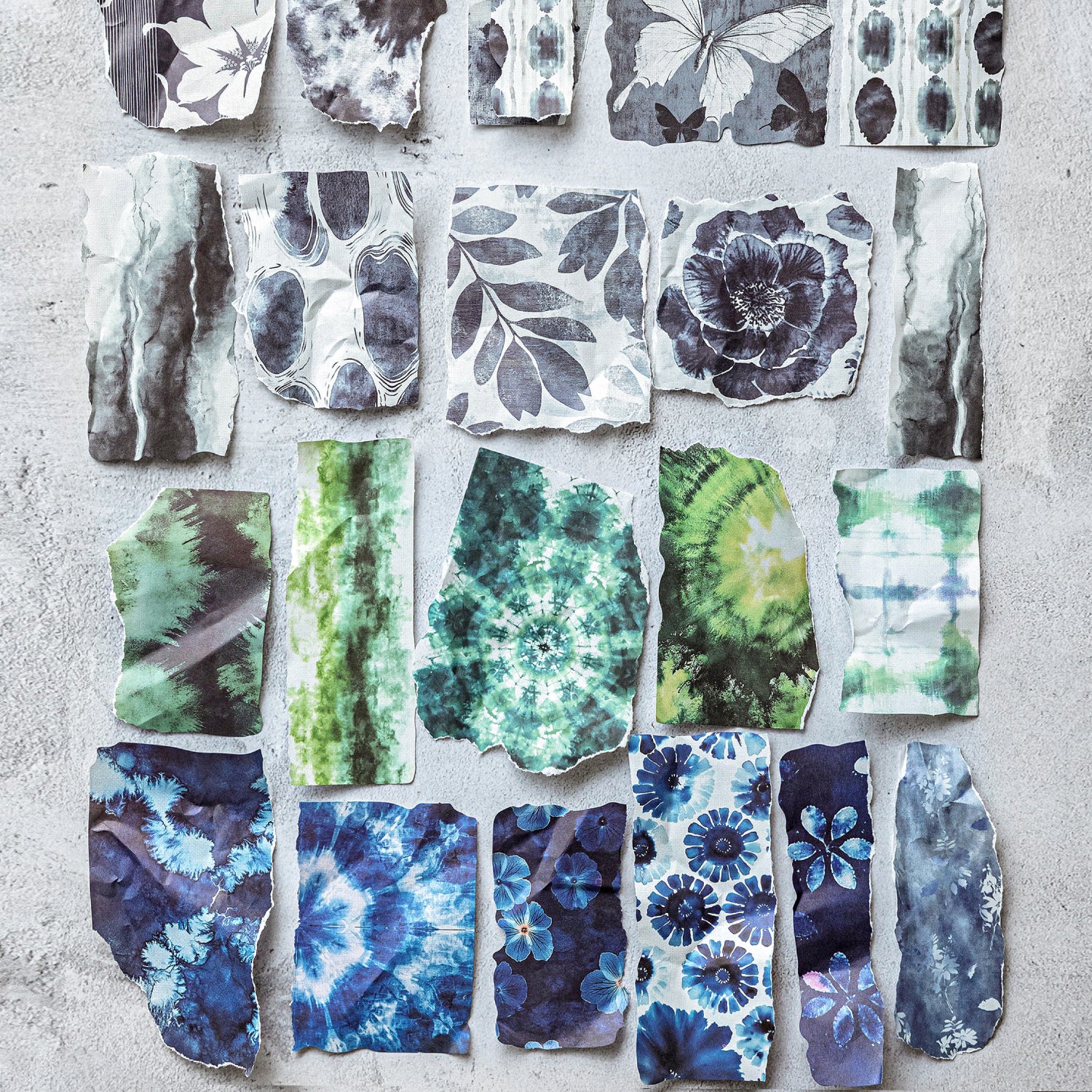 0920 Vintage tie dye paper -30Pcs each pack