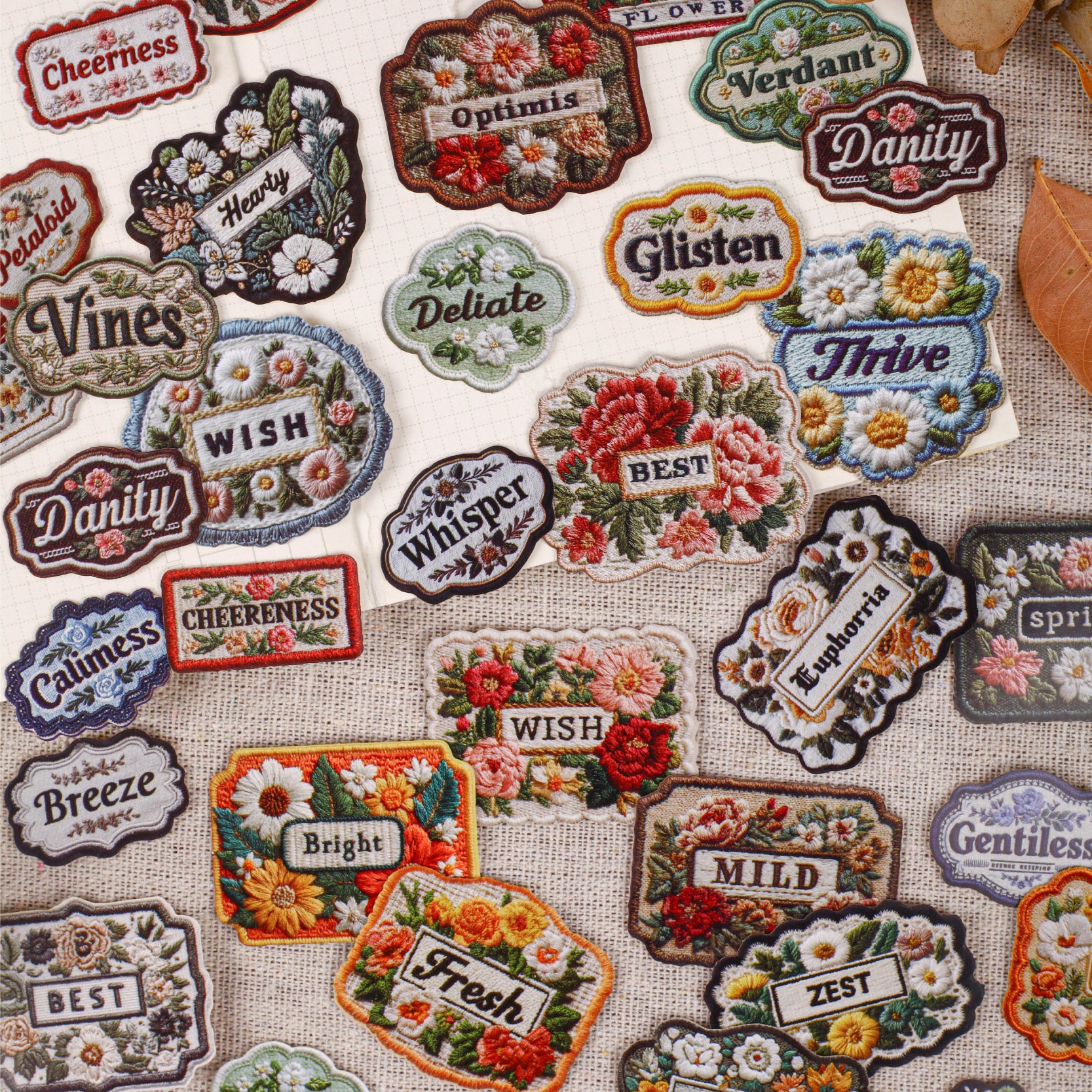 1231 Embroidery sticker -20Pcs each pack