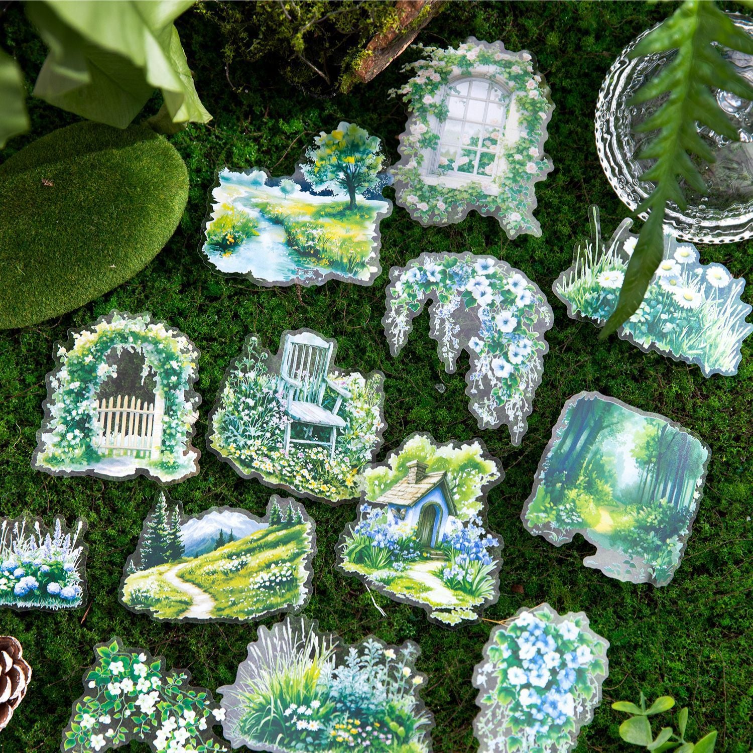 0318 The Spreading Greenery Series Sticker -20Pcs each pack