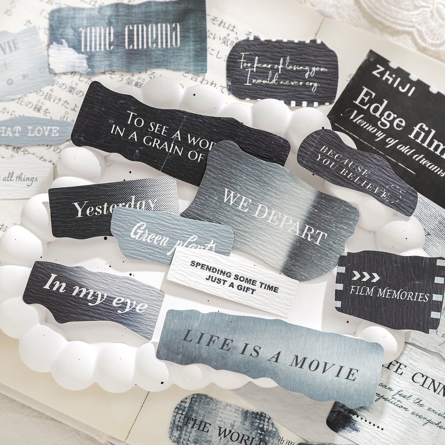 0410 Memory of Old Dreams Series Paper Sticker -25Pcs each pack