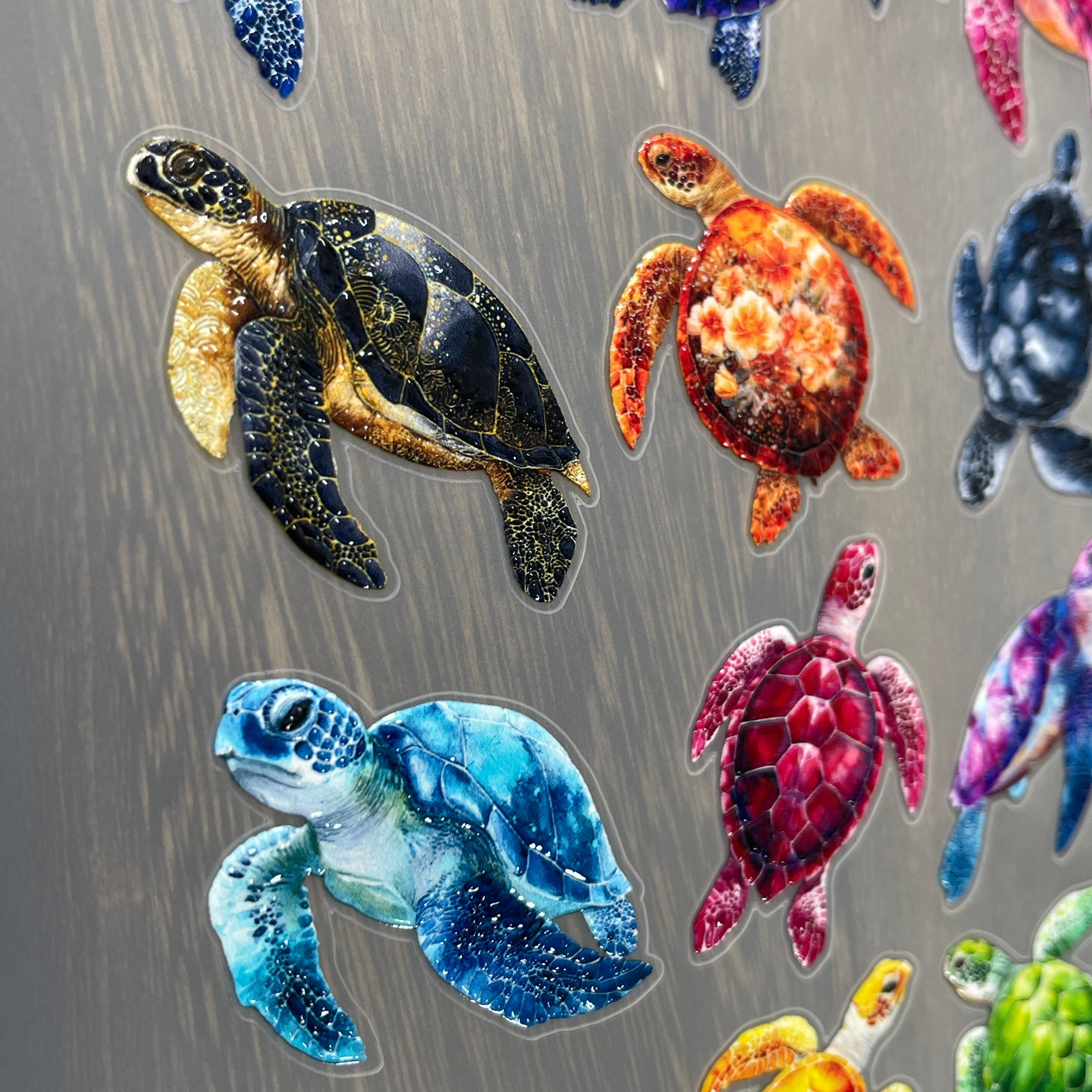 3D Sea turtles PET sticker 15.5*21 Cm -1Pcs each pack