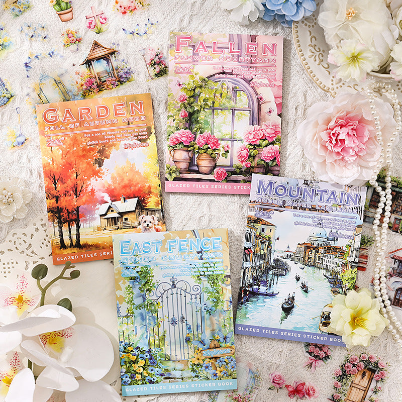 0411 Glazed Vasher Series PET Sticker book -20Pcs each pack