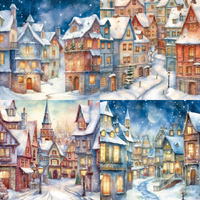 1004 Winter background paper R2464 -24Pcs each pack