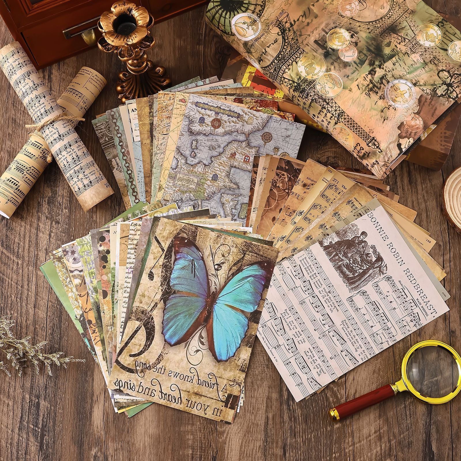 0306 Pick up the memory of ancient books series Paper -30Pcs each pack