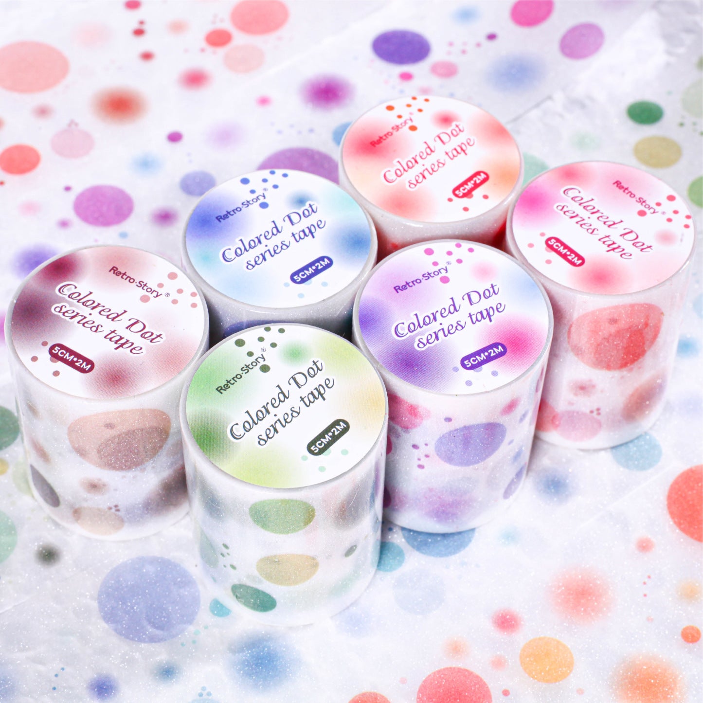 0313 Colored dot Series PET tape -5cm*2m