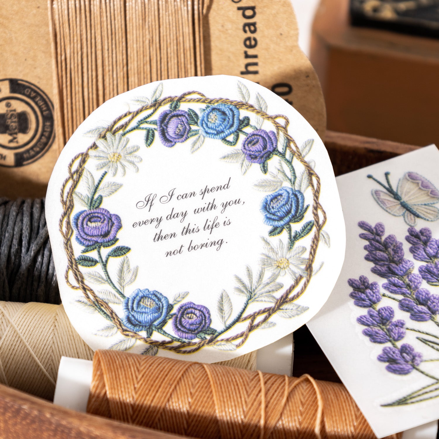 1229 Flowers transfer, rub on sticker -2Pcs each pack