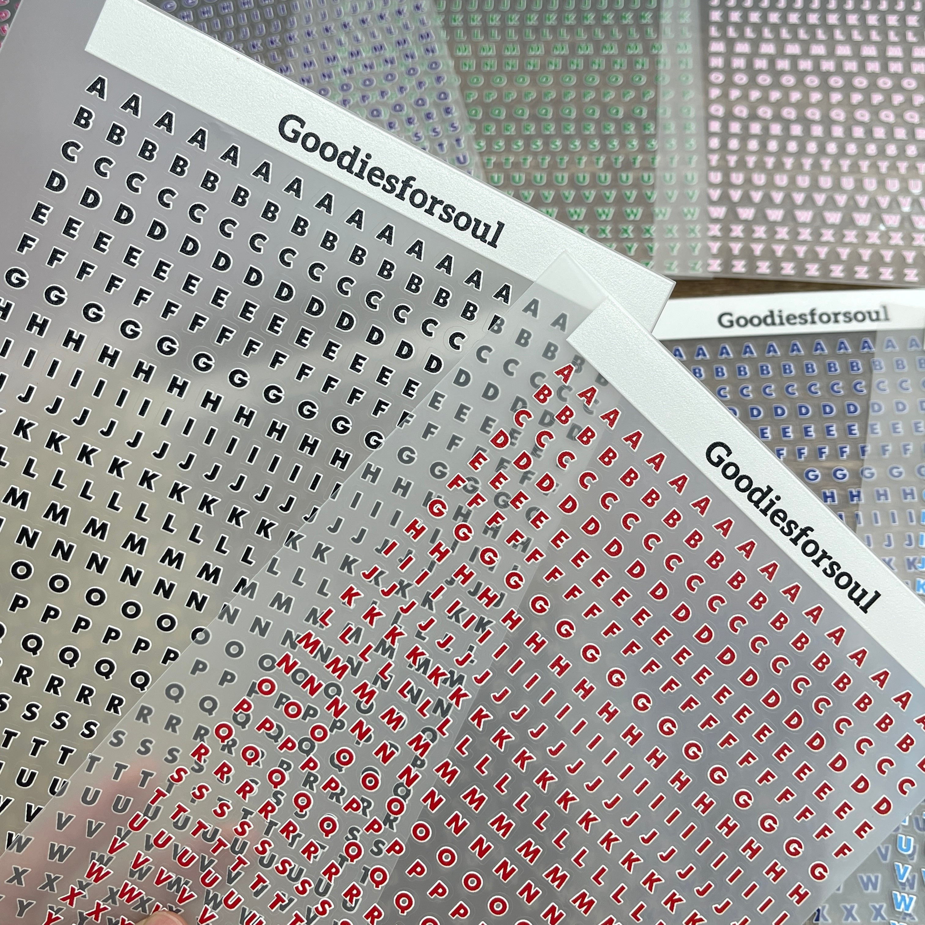 Stroke letter sticker *can be stored in A5 binder