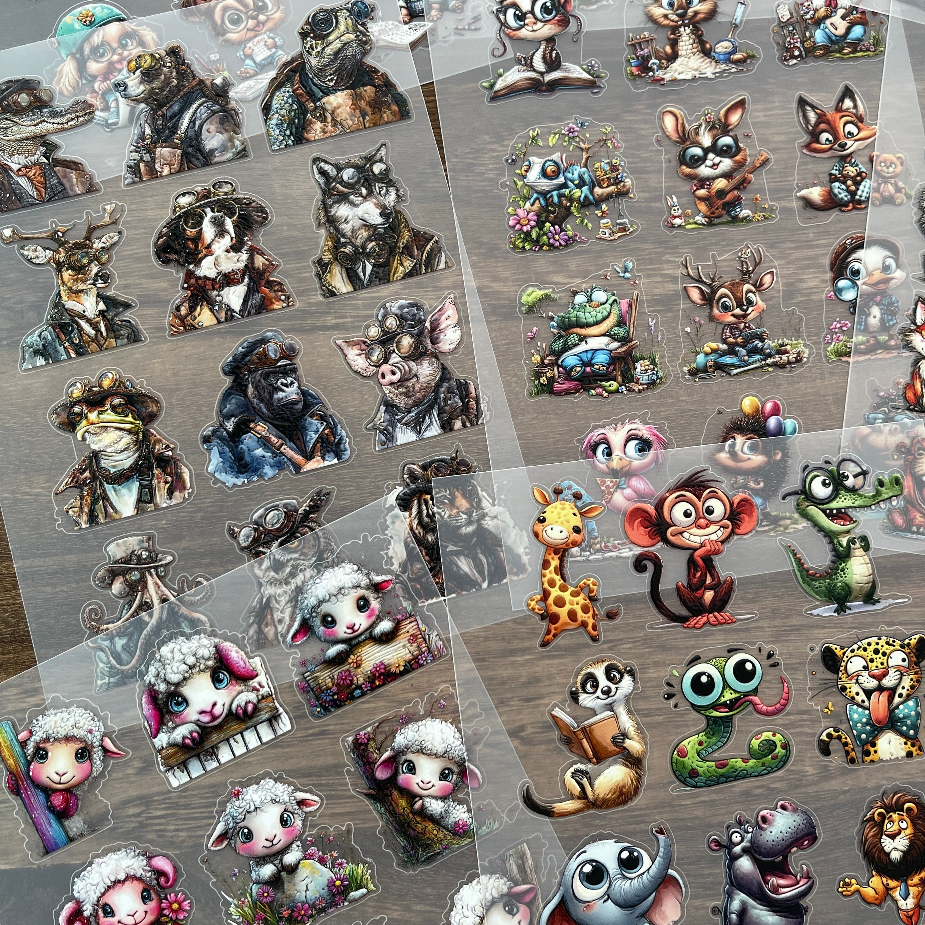3D Animal Sticker Bundle (9 sheets)