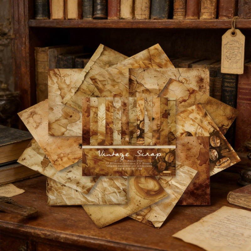 260402 Vintage Scrap Background Paper R2602 -24Pcs each pack