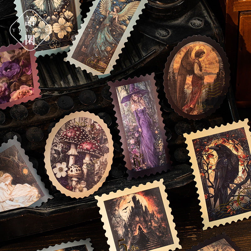 0401 Yingge night post series paper Sticker -30Pcs each pack