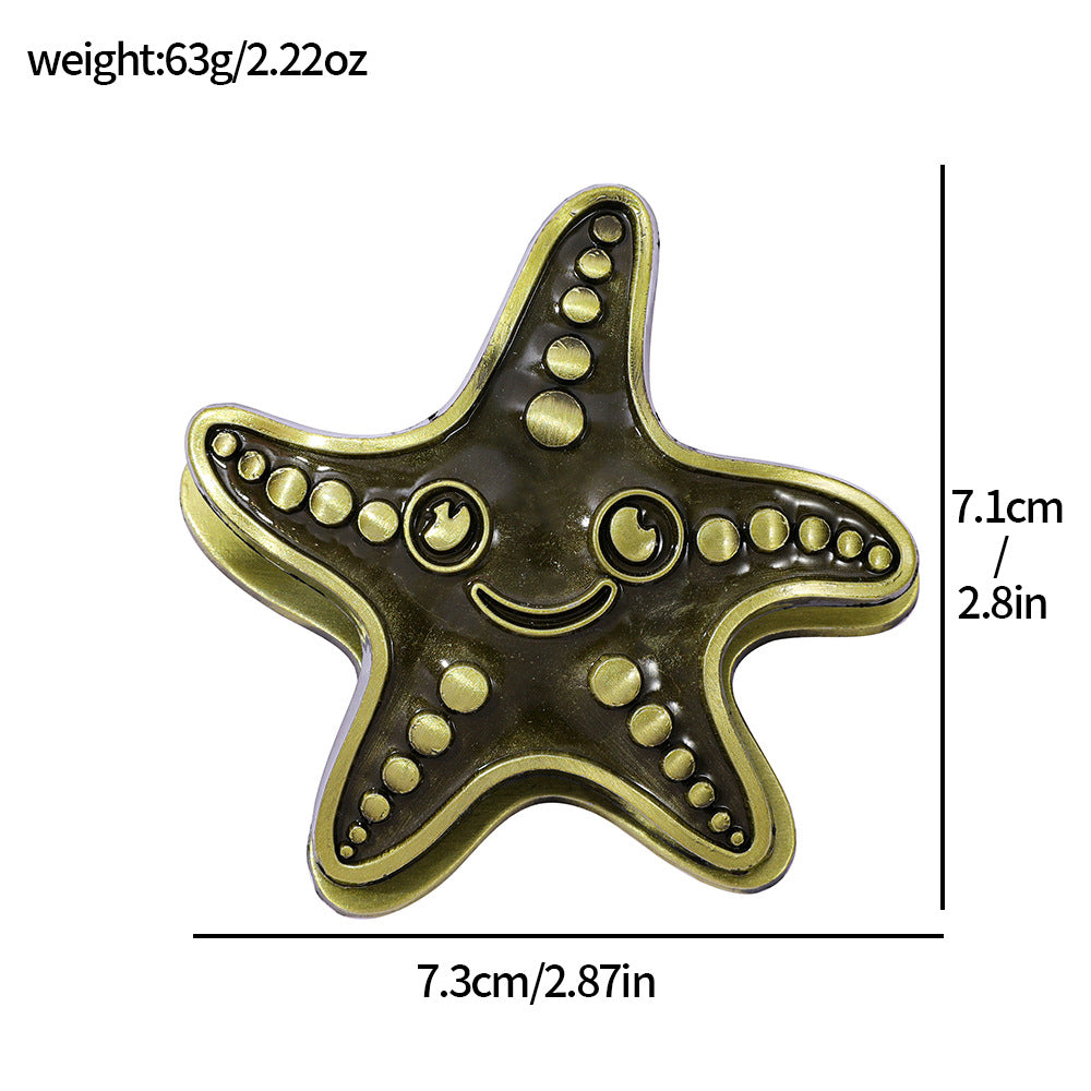 0917 Vintage metal starfish clip