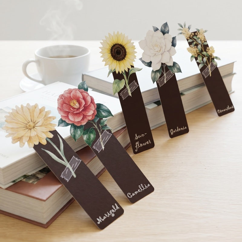260526 Watercolor Flowers Bookmark 5pcs