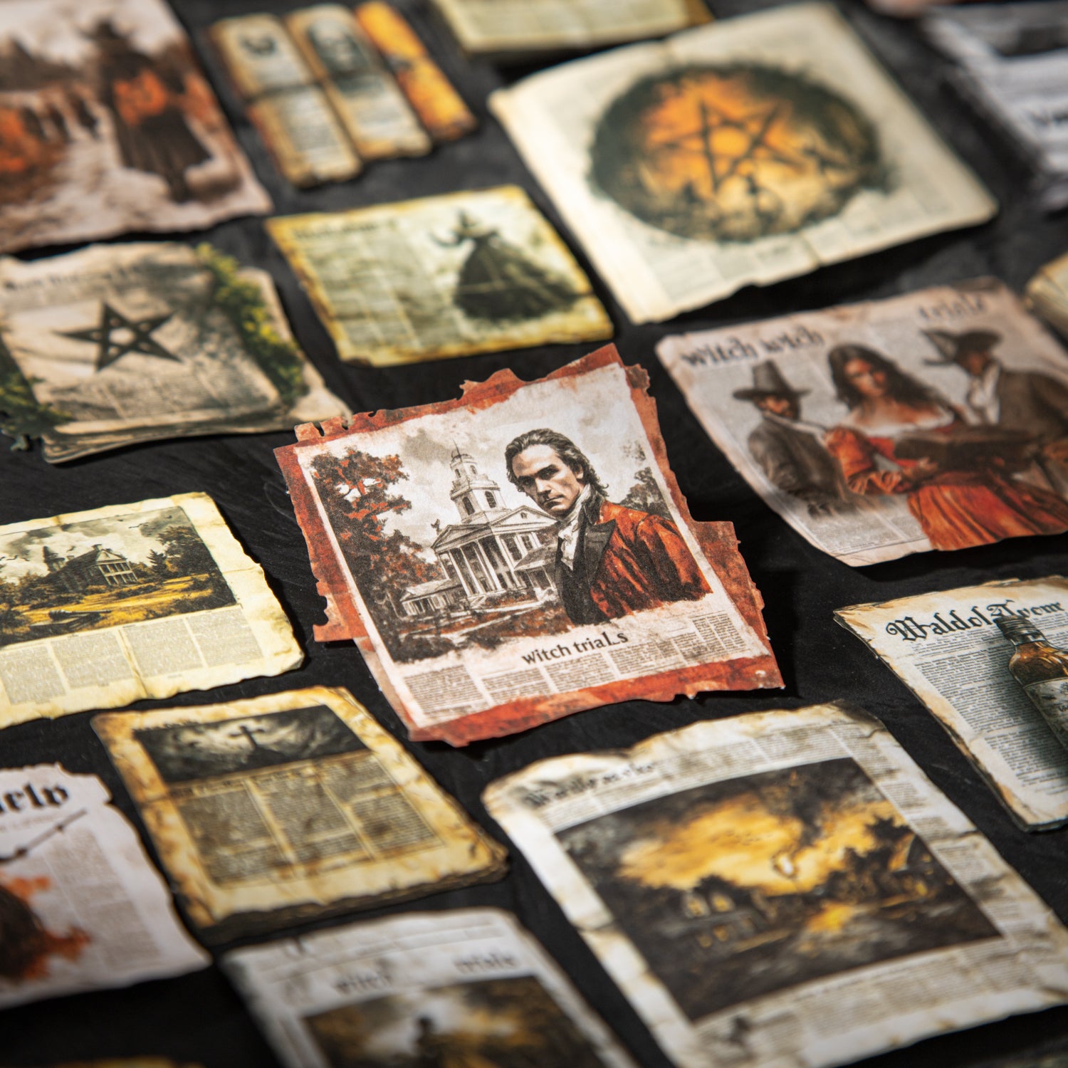 1224 Witch's Newspaper Solid sticker -20Pcs each pack