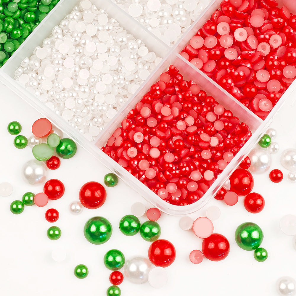 1117 Christmas Half-Circle Flat Pearl